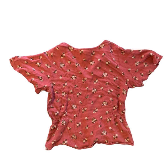 Urban Romantics Floral Short Sleeve Button Up Shirt S Flirty - Picture 3 of 3